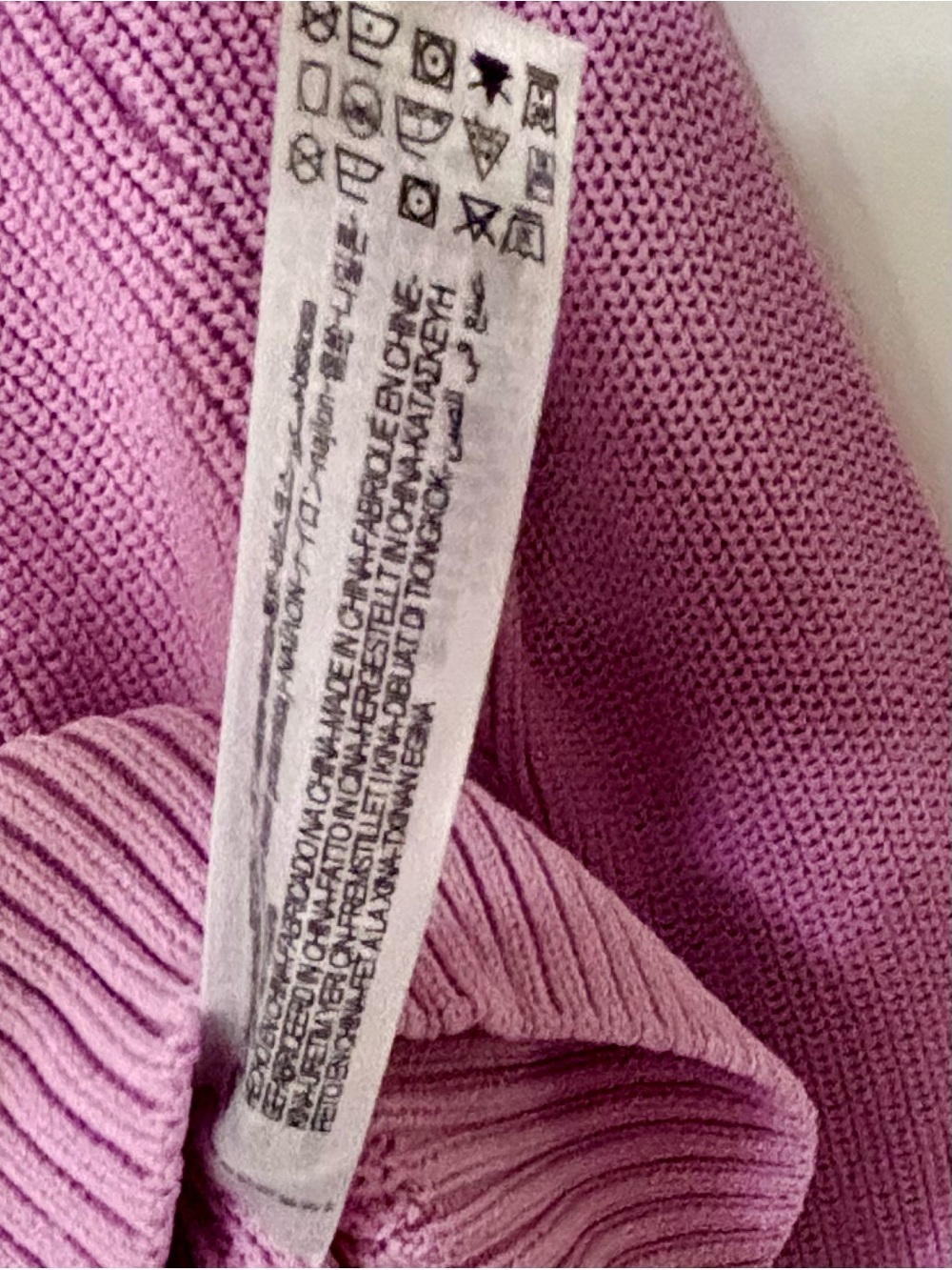 Zara| Lilac Ribbed V-Neck Knit Bodycon Sweater Sz M - Picture 7 of 7